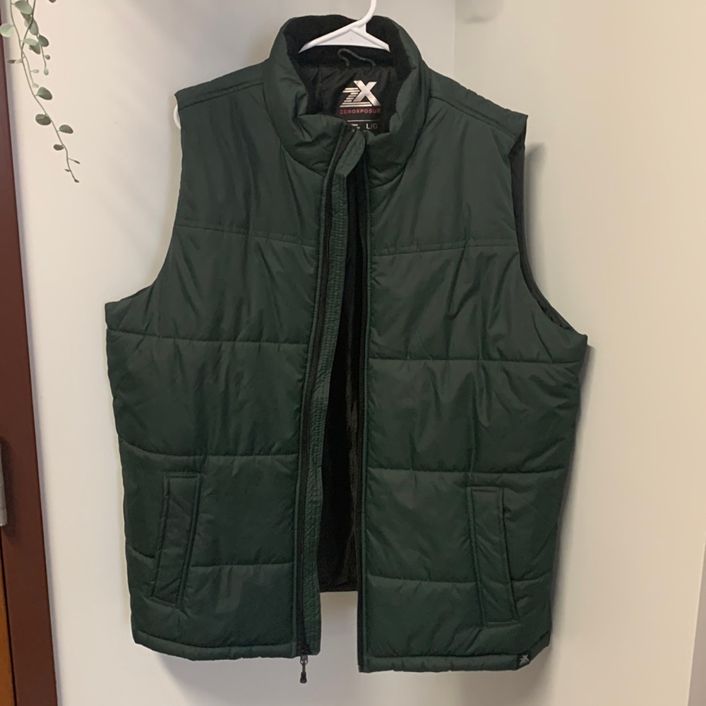 Green Zip Up Vest